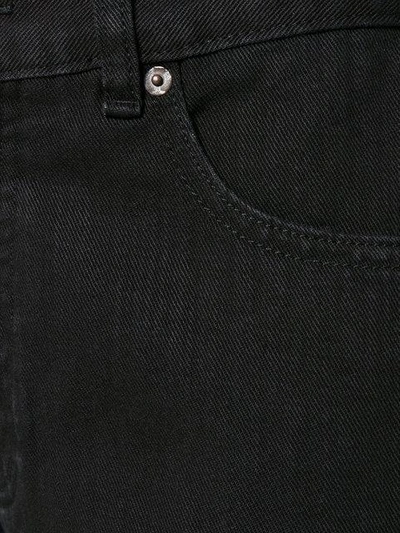 Shop Mm6 Maison Margiela Wide Cropped Jeans In Black
