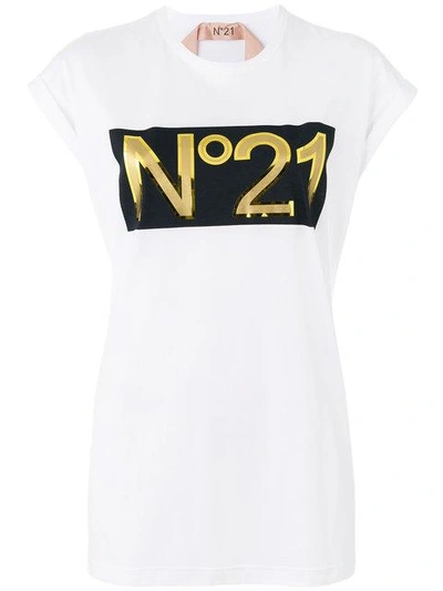 Shop N°21 Nº21 Logo Print T-shirt - White