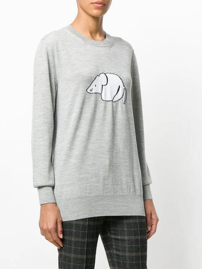 Shop Loewe Oversized Mouse Sweater In Grey