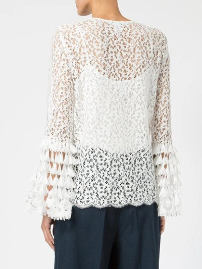 Shop Oscar De La Renta Lace Blouse