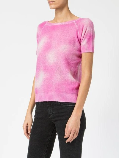 Shop Avant Toi Faded Effect T-shirt - Pink
