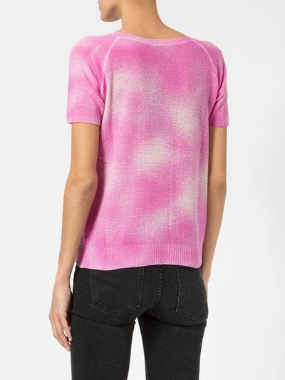Shop Avant Toi Faded Effect T-shirt - Pink