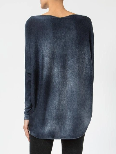 Shop Avant Toi Faded Effect Jumper In Blue