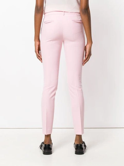 Shop Liu •jo Liu Jo Skinny Fitted Trousers - Pink & Purple