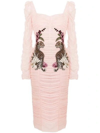 Shop Dolce & Gabbana Tulle Draped Dress