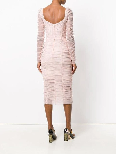Shop Dolce & Gabbana Tulle Draped Dress