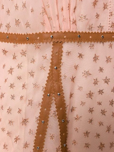 Shop Coach Star Print Georgette Dress In Pink