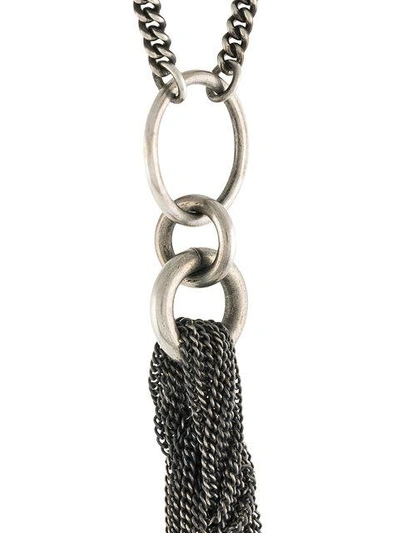 Shop Ann Demeulemeester Chain Tassel Necklace In Metallic