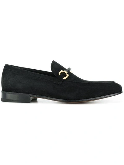Shop Ferragamo Salvatore  Gancio Horsebit Loafers - Black