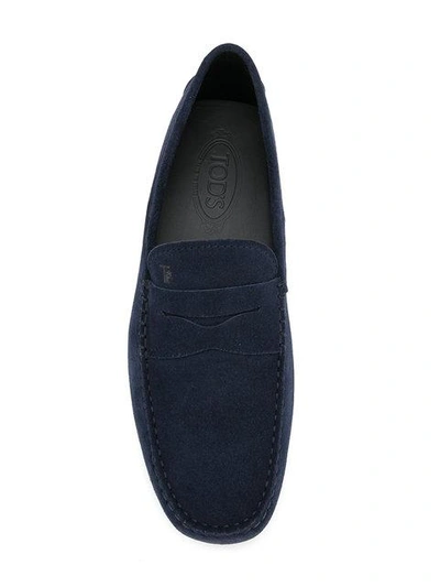 Shop Tod's Gommino Driving Shoes In Blue