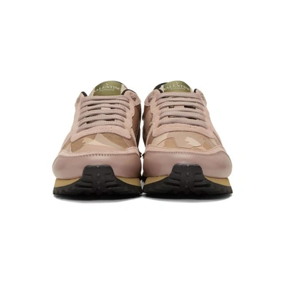 Shop Valentino Pink  Garavani Camo Rockrunner Sneakers In 56b Light P
