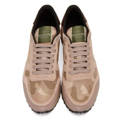 Shop Valentino Pink  Garavani Camo Rockrunner Sneakers In 56b Light P