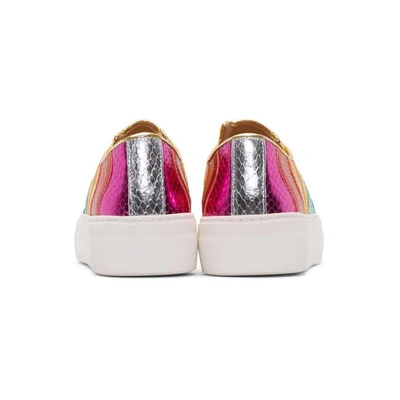 Shop Charlotte Olympia Multicolor Metallic Purrfect Sneakers