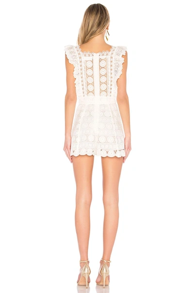 Shop Zimmermann Kali Daisy Romper In Ivory