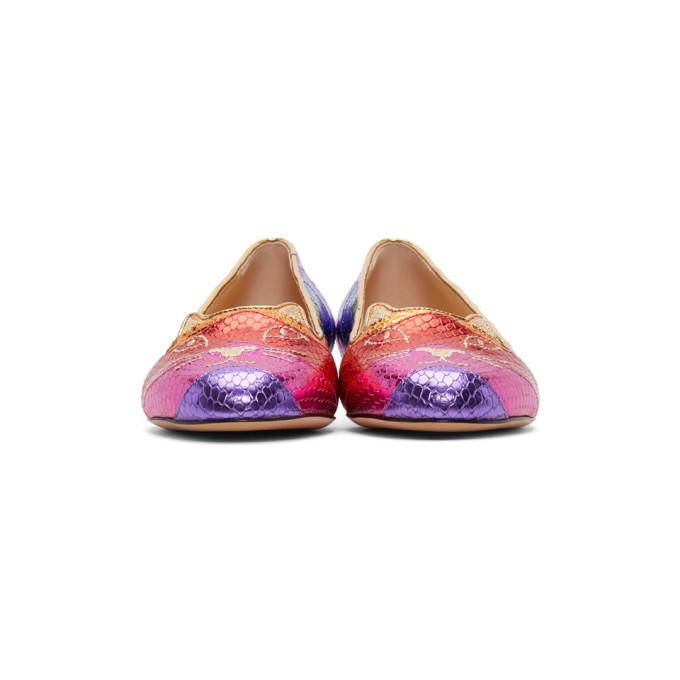 charlotte olympia rainbow kitty flats