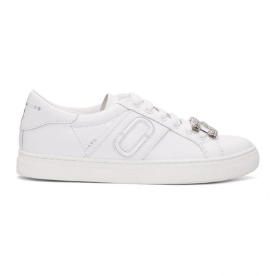 Shop Marc Jacobs White Chain Link Empire Sneakers In 100 White