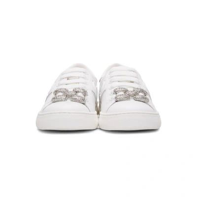 Shop Marc Jacobs White Chain Link Empire Sneakers In 100 White