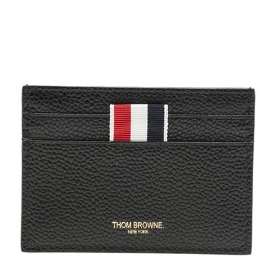 Shop Thom Browne Credit Card Holder In Black