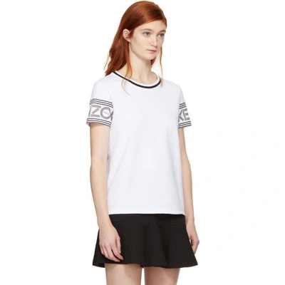 Shop Kenzo White Logo Sport T-shirt In 01 White
