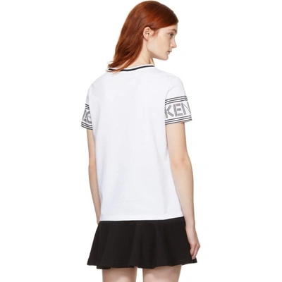 Shop Kenzo White Logo Sport T-shirt In 01 White