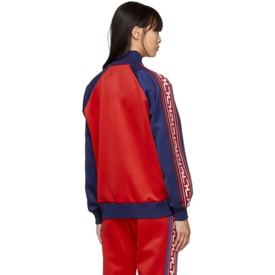 Shop Marc Jacobs Red And Navy Logo Track Jacket In 600 Red