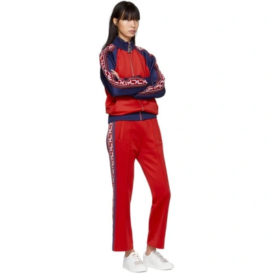 Shop Marc Jacobs Red And Navy Logo Track Jacket In 600 Red