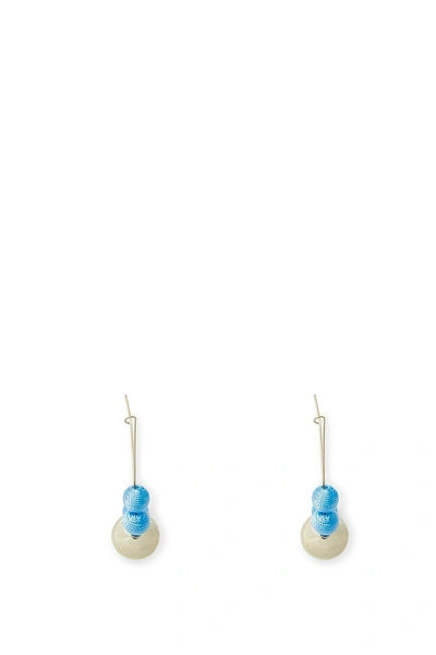 Shop Rebecca Minkoff Multi Ball Hoop Earring In Silver/blue