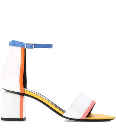 Shop Pierre Hardy Rally Leather Sandals In White