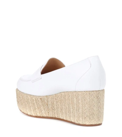 Shop Gabriela Hearst Brucco Platform Loafers In White