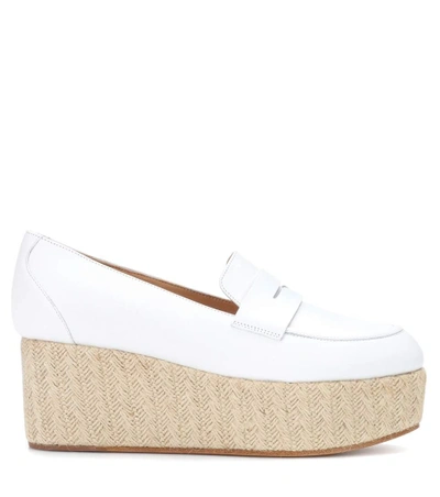 Shop Gabriela Hearst Brucco Platform Loafers In White