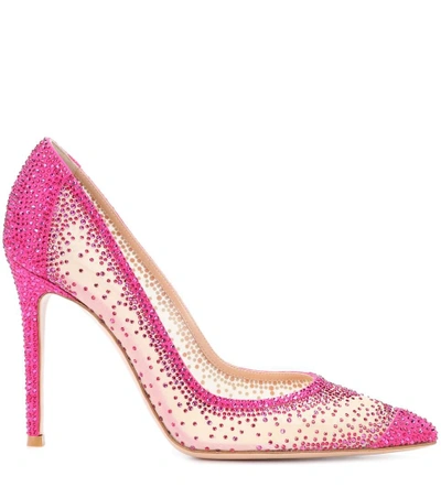 Shop Gianvito Rossi Exclusive To Mytheresa.com - Rania Crystal-embellished Pumps In Pink