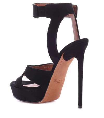 Shop Givenchy Shark Suede Plateau Sandals In Black