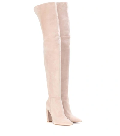 Shop Gianvito Rossi Exclusive To Mytheresa.com - Suede Over-the-knee Boots In Pink