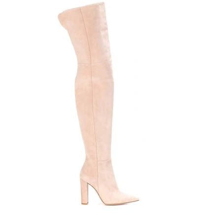 Shop Gianvito Rossi Exclusive To Mytheresa.com - Suede Over-the-knee Boots In Pink