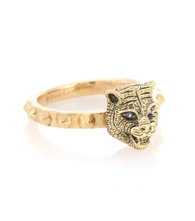 Shop Gucci Le Marché Des Merveilles 18kt Gold Ring With Diamonds