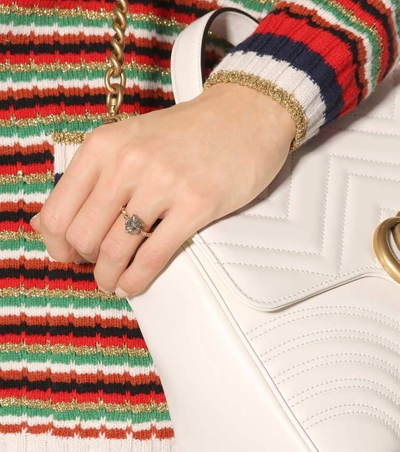 Shop Gucci Le Marché Des Merveilles 18kt Gold Ring With Diamonds