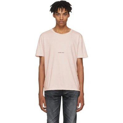 Shop Saint Laurent Pink Rive Gauche T-shirt In 5450 Pink