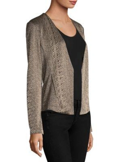 Shop Tart Snake-print Blazer In Gold Snake