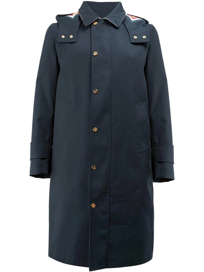 Shop Thom Browne Hooded Coat