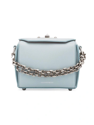 Shop Alexander Mcqueen Mini 'box' Handtasche In Blue