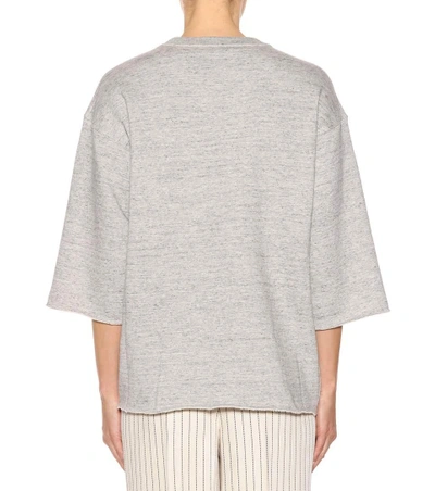 Shop Golden Goose Liliana Printed Cotton Sweatshirt In Grey