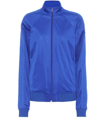 Shop Givenchy Jersey Track Jacket In Blue