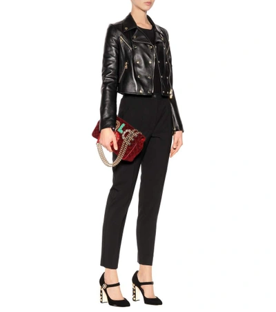 Shop Dolce & Gabbana Leather Jacket In Black