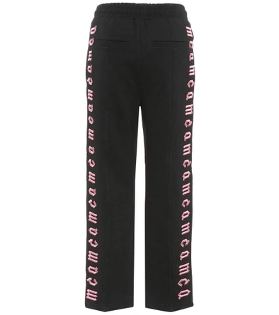 Shop Mcq By Alexander Mcqueen Embroidered Cotton Sweatpants In Black