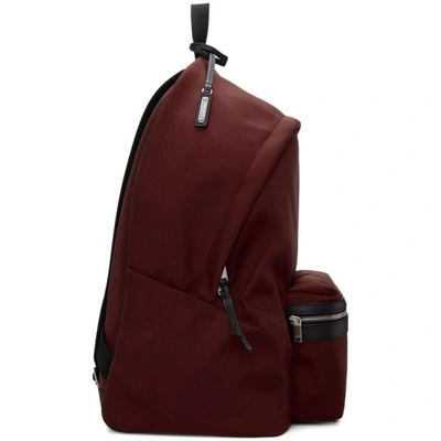 Shop Saint Laurent Red Canvas City Backpack In 6266 Red