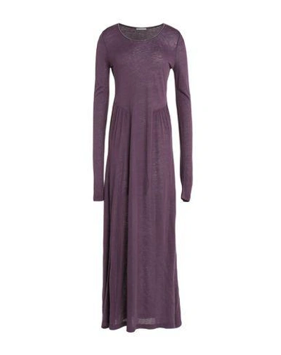 Shop Pinko Long Dresses In Dark Purple
