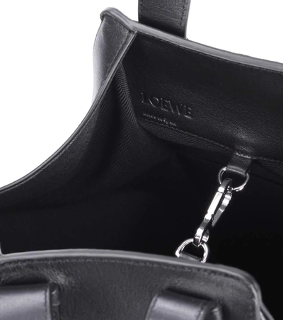 Shop Loewe Hammock Leather Shoulder Bag In Black