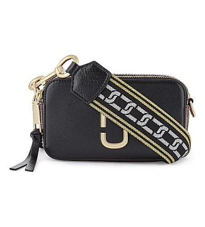 Shop Marc Jacobs Snapshot Cross-body Bag In Black/chianti