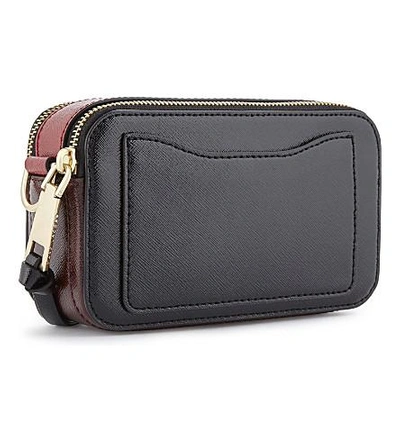 Shop Marc Jacobs Snapshot Cross-body Bag In Black/chianti