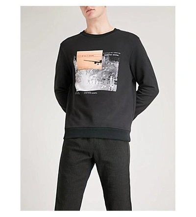 Shop Blood Brother Update Printed Cotton-jersey Sweatshirt In Black